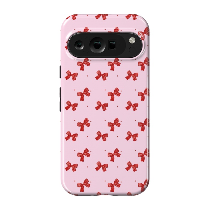 Pixel 9 pro StrongFit Pink bows by Flowery Stories