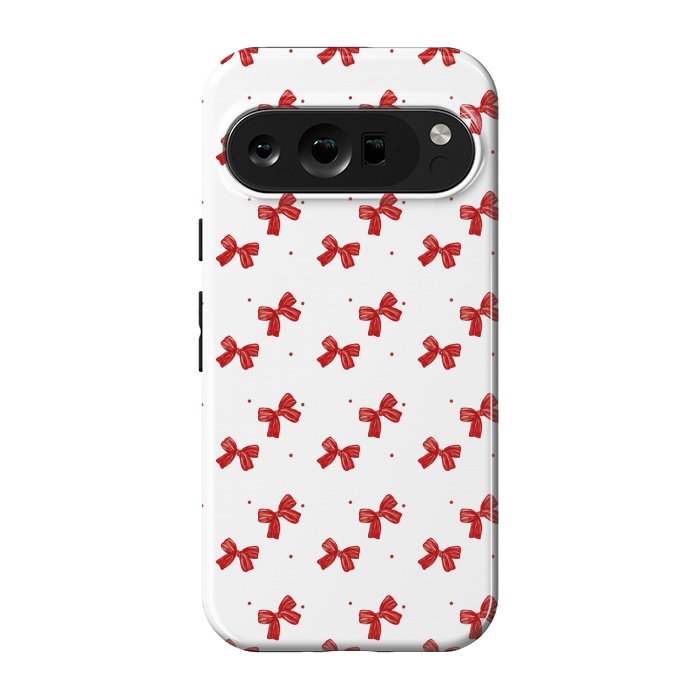 Pixel 9 pro StrongFit White bows by Flowery Stories