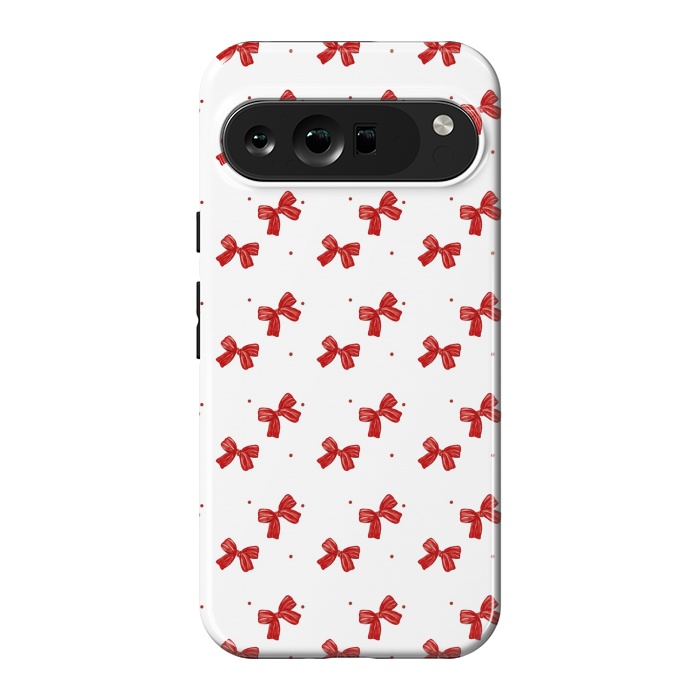 Pixel 9 Pro XL StrongFit White bows by Flowery Stories