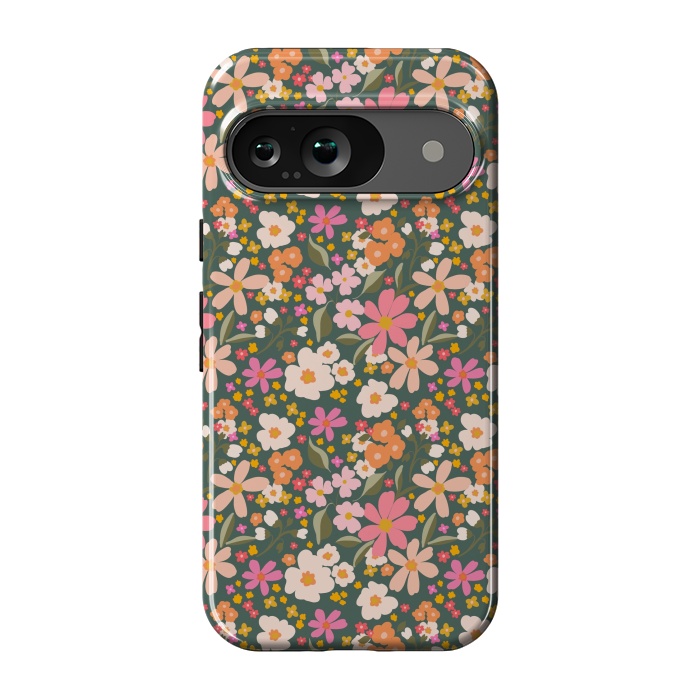 Pixel 9 StrongFit Flowers green by Flowery Stories