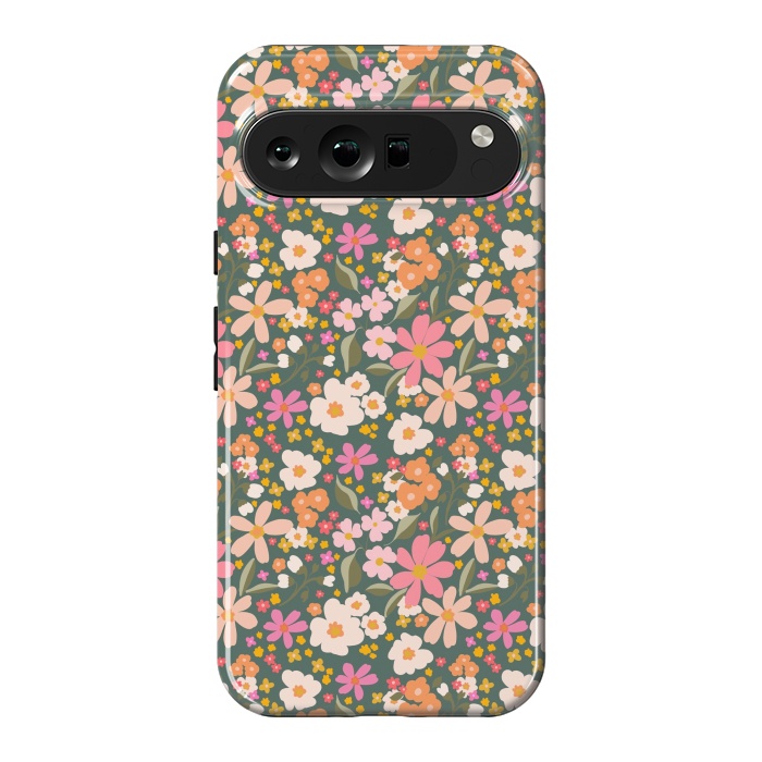 Pixel 9 Pro XL StrongFit Flowers green by Flowery Stories