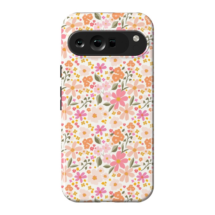 Pixel 9 Pro XL StrongFit Flowers white by Flowery Stories