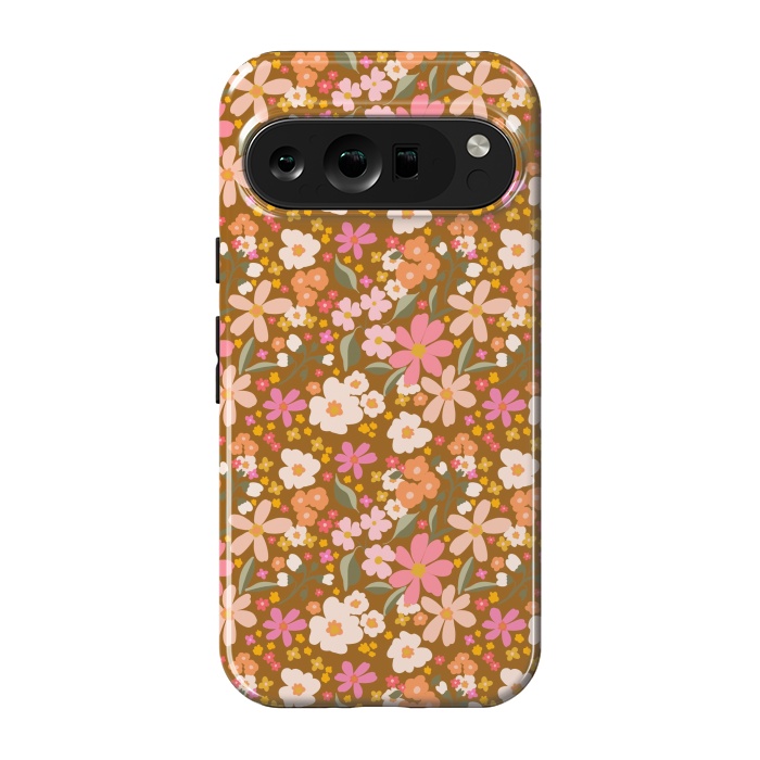 Pixel 9 pro StrongFit Flowers rust by Flowery Stories