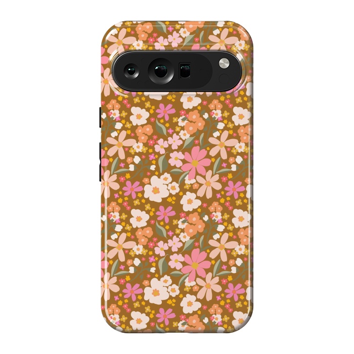 Pixel 9 Pro XL StrongFit Flowers rust by Flowery Stories