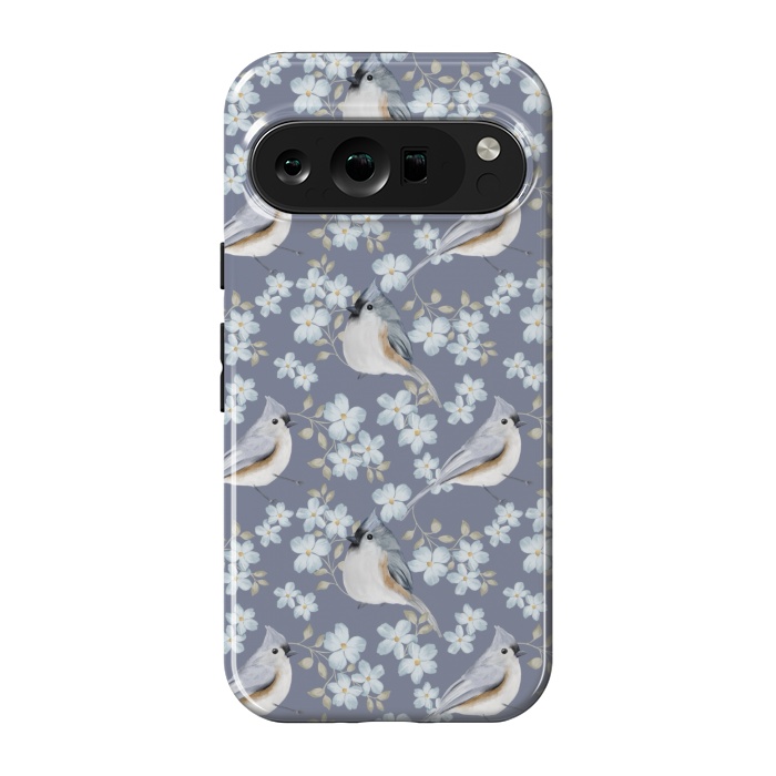 Pixel 9 pro StrongFit Birds purple by Flowery Stories