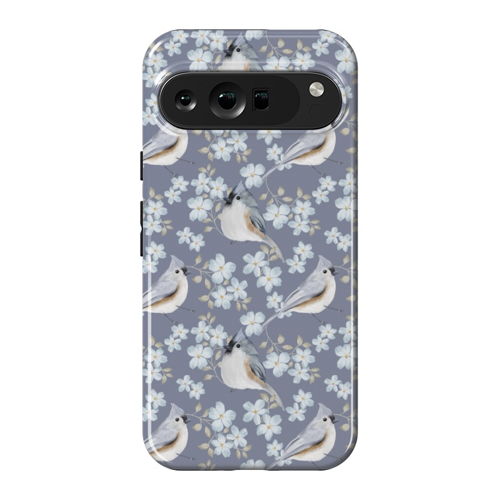 Pixel 9 Pro XL StrongFit Birds purple by Flowery Stories