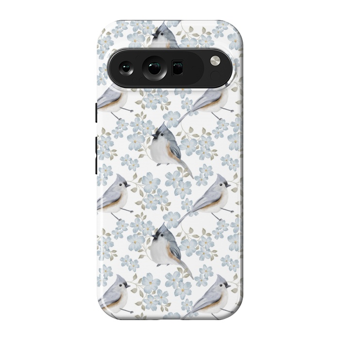 Pixel 9 Pro XL StrongFit Birds white by Flowery Stories