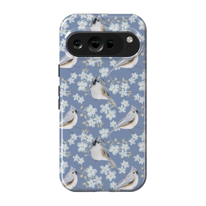 Pixel 9 pro StrongFit Birds blue by Flowery Stories