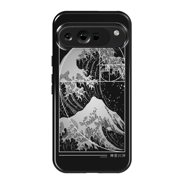 Pixel 9 Pro XL StrongFit The Great Wave of Fibonacci Spiral - Modern by LM2Kone