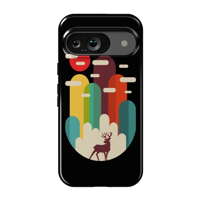 Pixel 9 StrongFit Mountains Deer Minimalist by LM2Kone