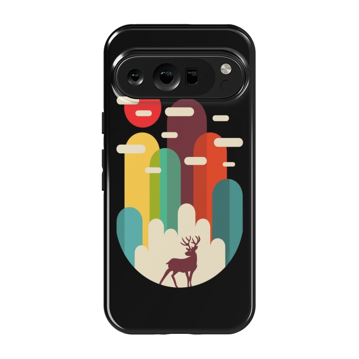 Pixel 9 pro StrongFit Mountains Deer Minimalist by LM2Kone