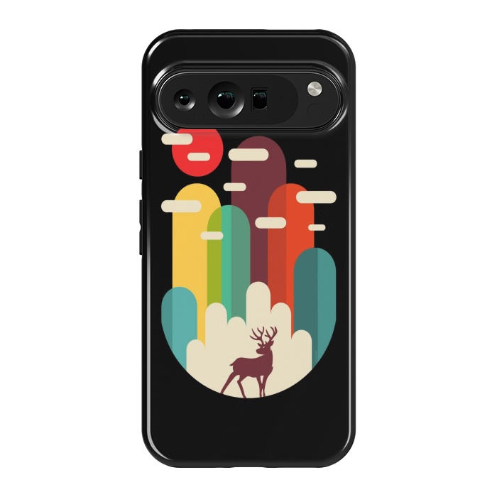 Pixel 9 Pro XL StrongFit Mountains Deer Minimalist by LM2Kone