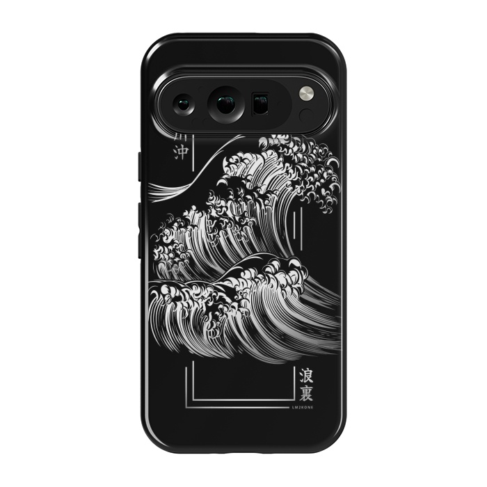 Pixel 9 pro StrongFit Modern Kanagawa's Wave - Silver by LM2Kone