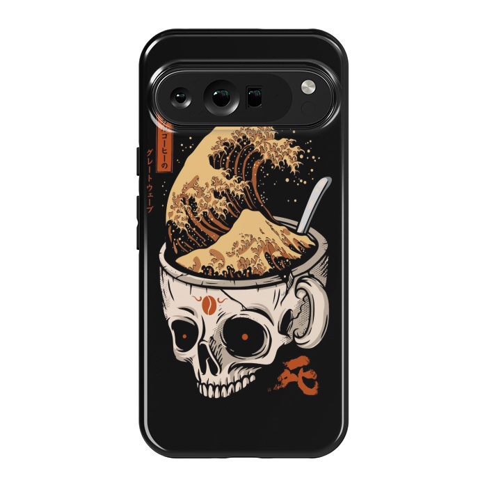 Pixel 9 Pro XL StrongFit The Great Wave of Skull Coffee by LM2Kone