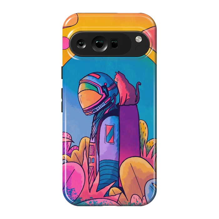 Pixel 9 Pro XL StrongFit The astronaut and cat by Steve Wade (Swade)