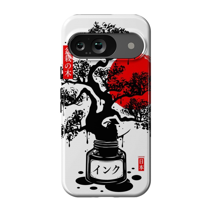 Pixel 9 StrongFit Black Bonsai Japanese Ink by LM2Kone