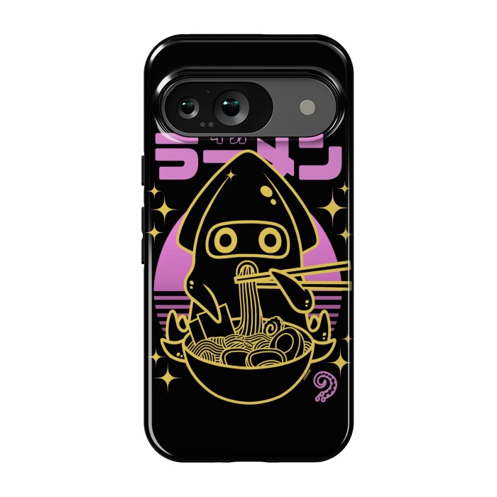 Pixel 9 StrongFit Squid Ramen Sunset Neon by LM2Kone