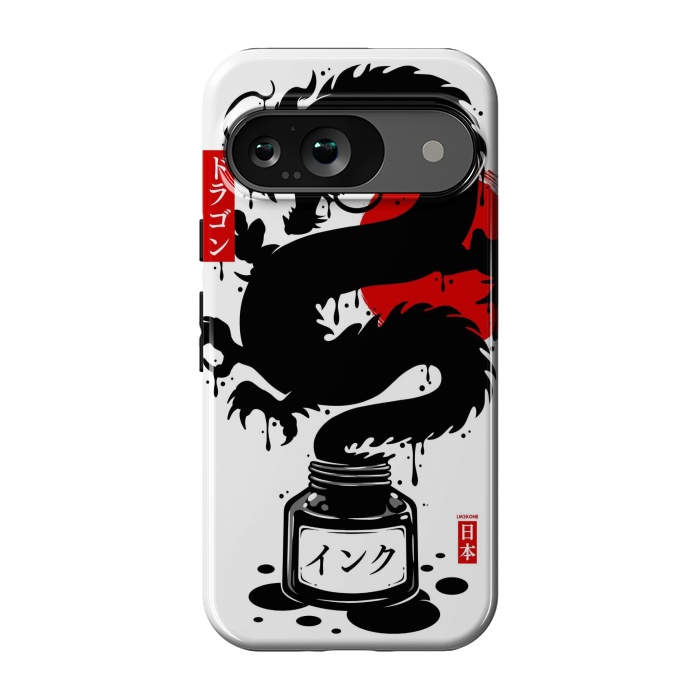 Pixel 9 StrongFit Black Dragon Japanese Ink by LM2Kone