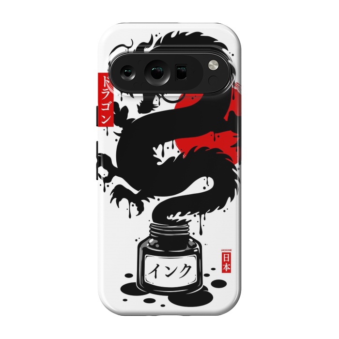 Pixel 9 pro StrongFit Black Dragon Japanese Ink by LM2Kone