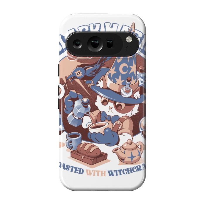 Pixel 9 pro StrongFit Black Magic Coffee - White by Ilustrata