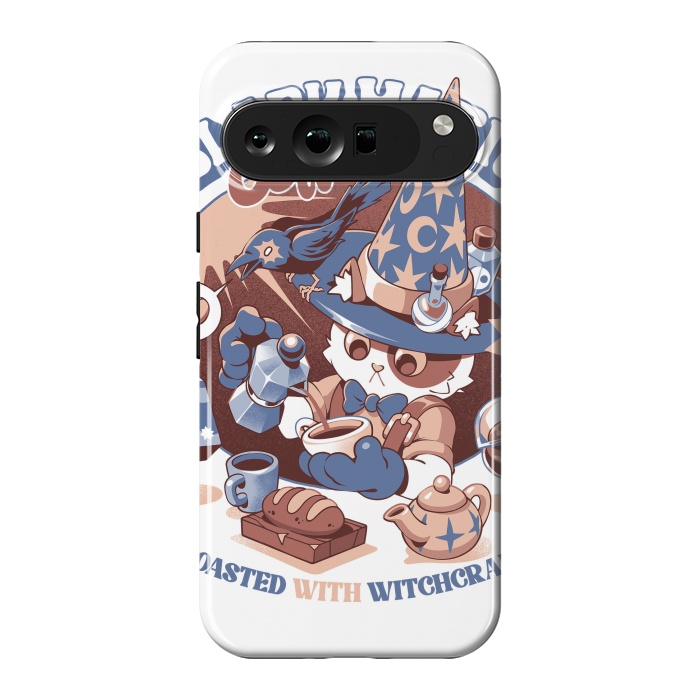 Pixel 9 Pro XL StrongFit Black Magic Coffee - White by Ilustrata