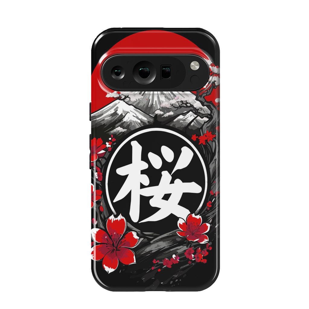 Pixel 9 pro StrongFit Mount Fuji Cherry Blossoms by LM2Kone