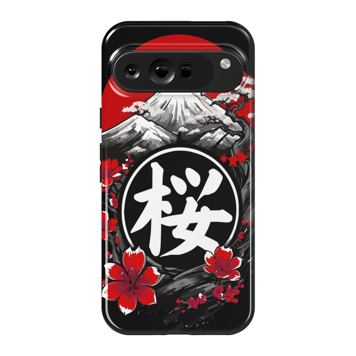 Pixel 9 Pro XL StrongFit Mount Fuji Cherry Blossoms by LM2Kone