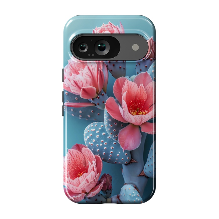 Pixel 9 StrongFit Pastel cactus flowers by haroulita