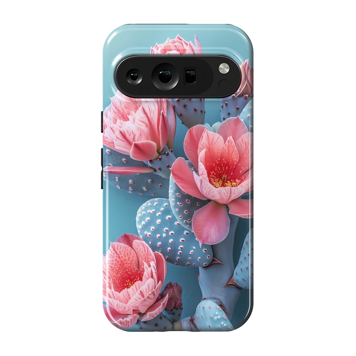 Pixel 9 pro StrongFit Pastel cactus flowers by haroulita