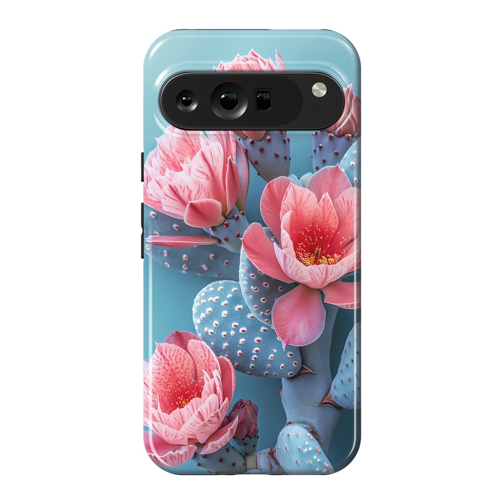 Pixel 9 Pro XL StrongFit Pastel cactus flowers by haroulita