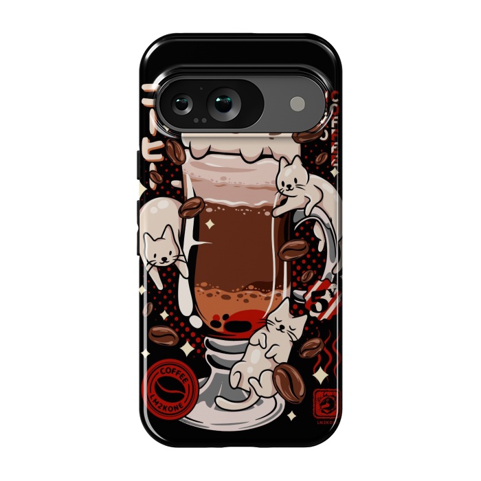 Pixel 9 StrongFit Catpuccino - Coffee Kawaii Cat by LM2Kone