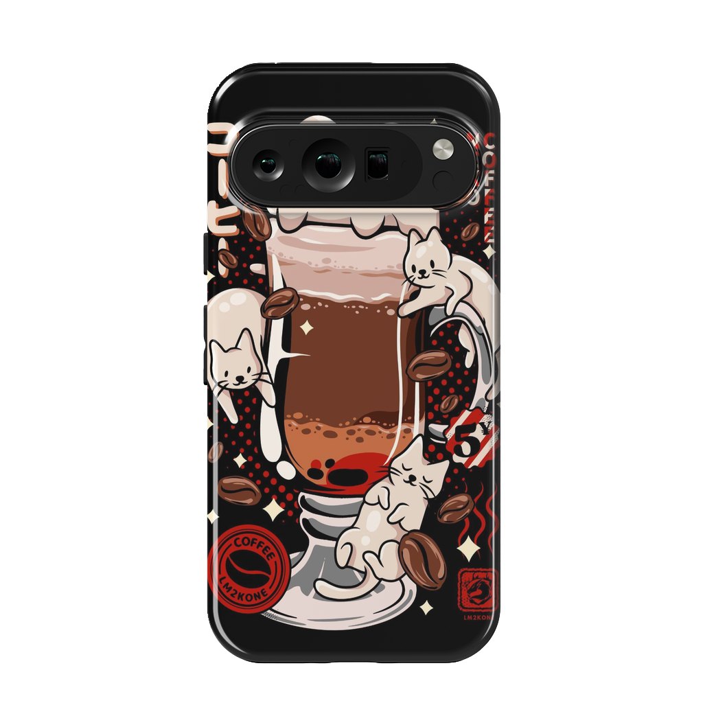 Pixel 9 pro StrongFit Catpuccino - Coffee Kawaii Cat by LM2Kone