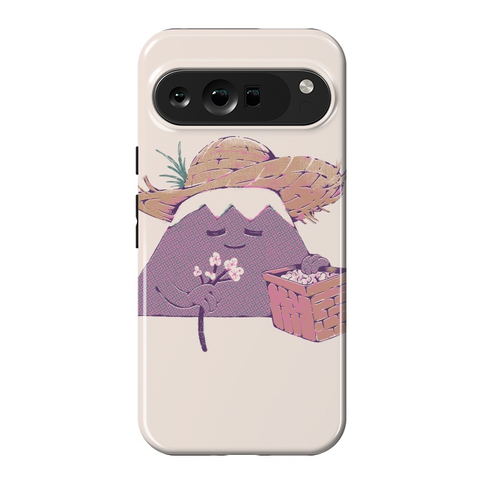 Pixel 9 Pro XL StrongFit Mount Fuji Spring - Sticker by Ilustrata