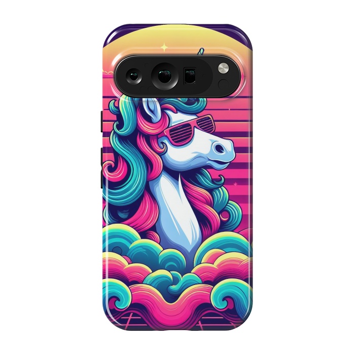 Pixel 9 pro StrongFit 80s Neon Unicorn by JohnnyVillas