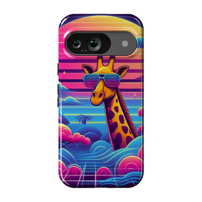 Pixel 9 StrongFit 80s Neon Giraffe by JohnnyVillas