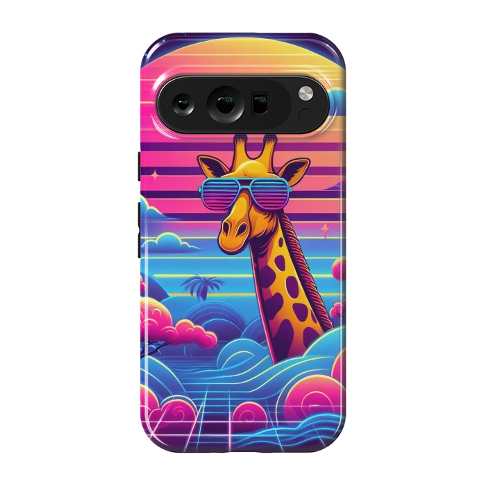 Pixel 9 pro StrongFit 80s Neon Giraffe by JohnnyVillas