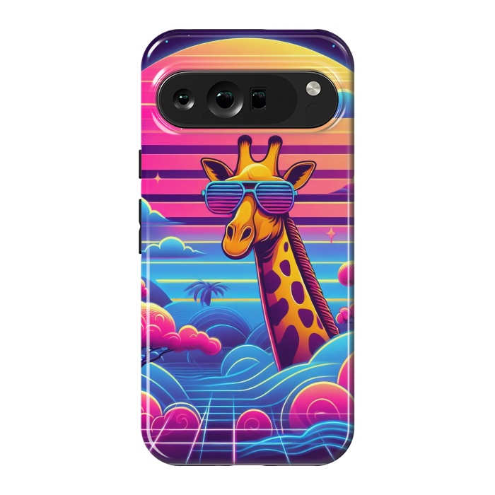 Pixel 9 Pro XL StrongFit 80s Neon Giraffe by JohnnyVillas