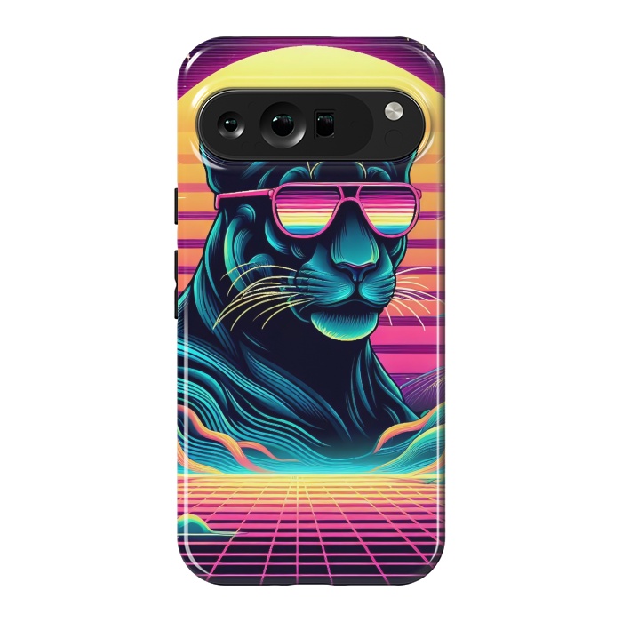 Pixel 9 Pro XL StrongFit 80s Neon Black Panther by JohnnyVillas