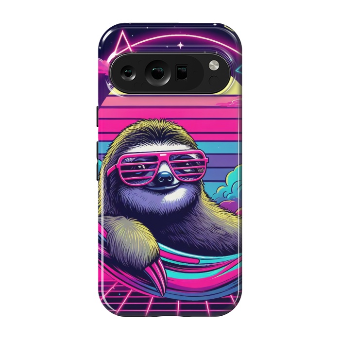 Pixel 9 pro StrongFit 80s Neon Sloth by JohnnyVillas