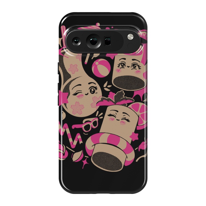 Pixel 9 Pro XL StrongFit Anime Kawaii Drinks by Ilustrata