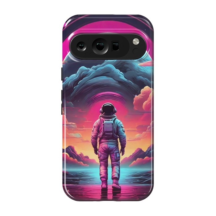 Pixel 9 pro StrongFit Neon Lone Walker by JohnnyVillas