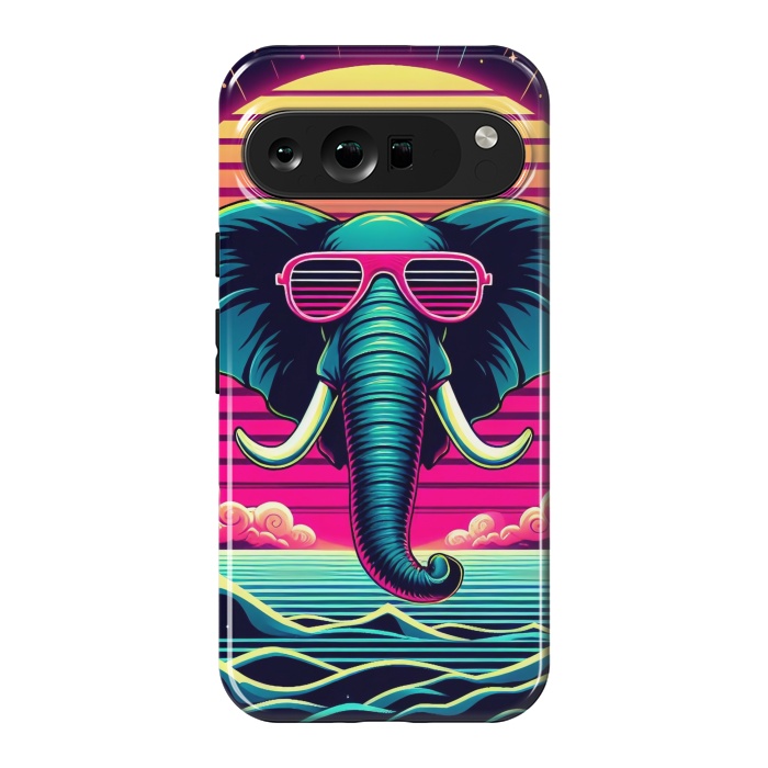 Pixel 9 Pro XL StrongFit Retro Star Elephant by JohnnyVillas