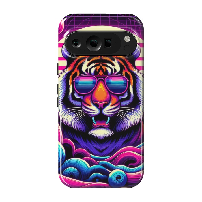 Pixel 9 pro StrongFit 80s Neon Lion by JohnnyVillas