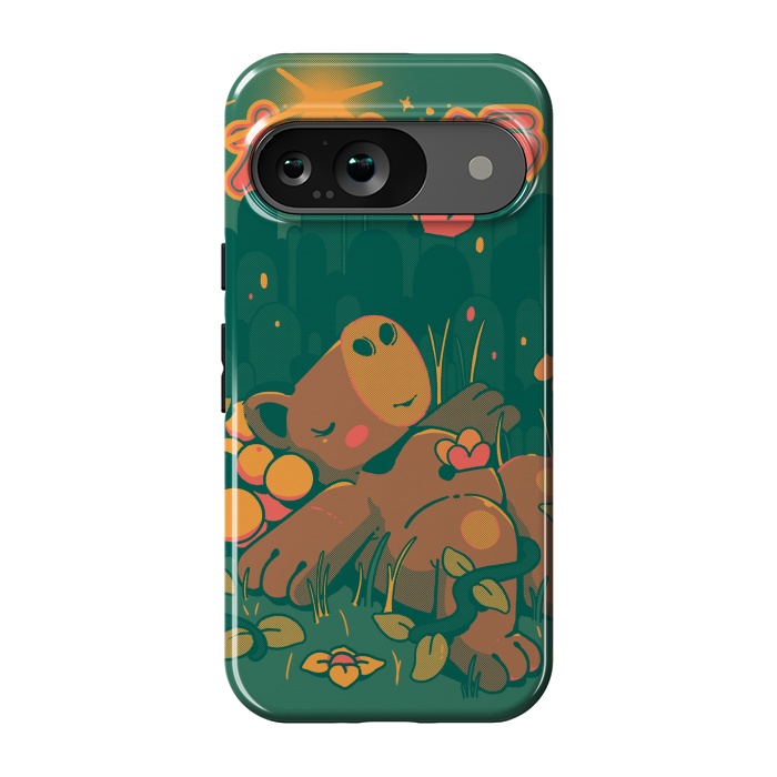 Pixel 9 StrongFit Nature Capybara Vibes by Ilustrata