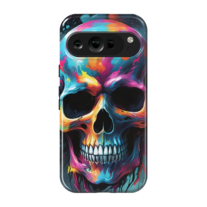 Pixel 9 pro StrongFit Splash Skull by JohnnyVillas