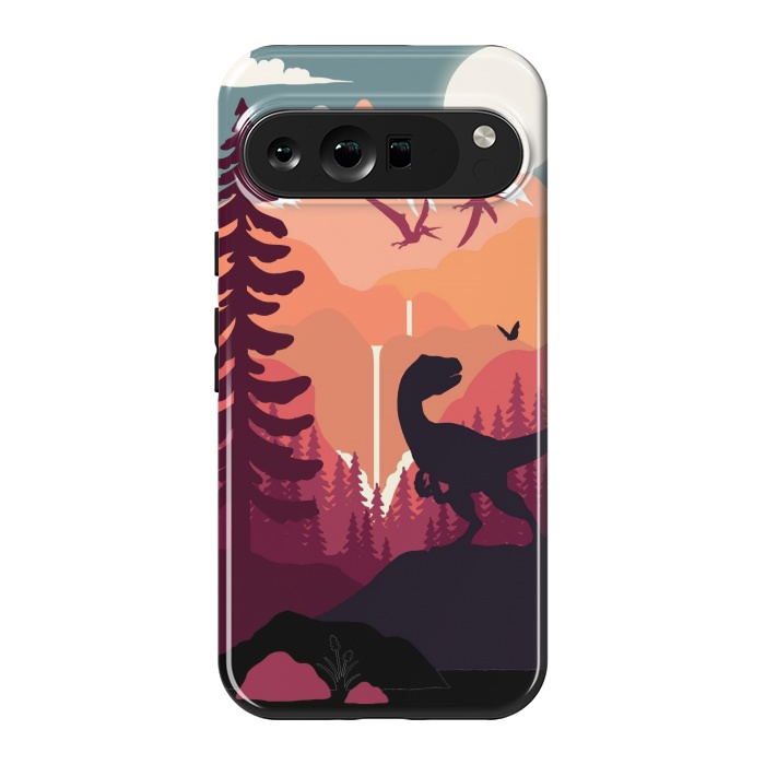 Pixel 9 Pro XL StrongFit Jurassic Raptor Outdoors by LM2Kone