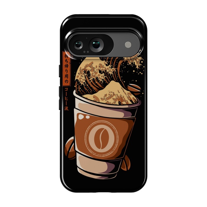 Pixel 9 StrongFit Great Wave of Takeout Coffee by LM2Kone