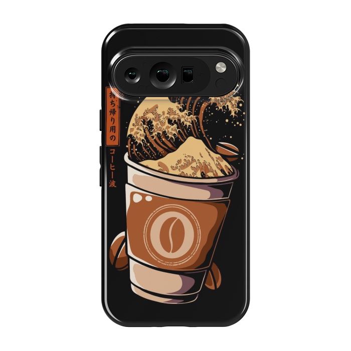 Pixel 9 pro StrongFit Great Wave of Takeout Coffee by LM2Kone