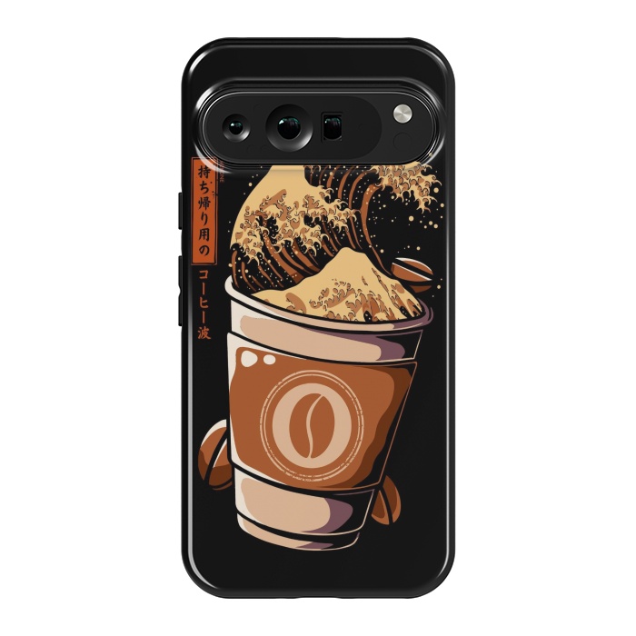 Pixel 9 Pro XL StrongFit Great Wave of Takeout Coffee by LM2Kone