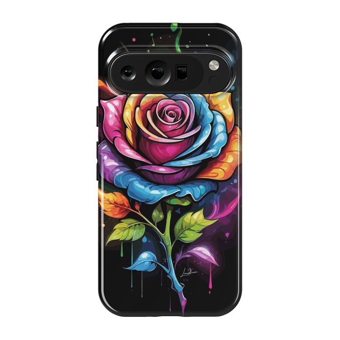 Pixel 9 pro StrongFit Rainbow Rose by LM2Kone